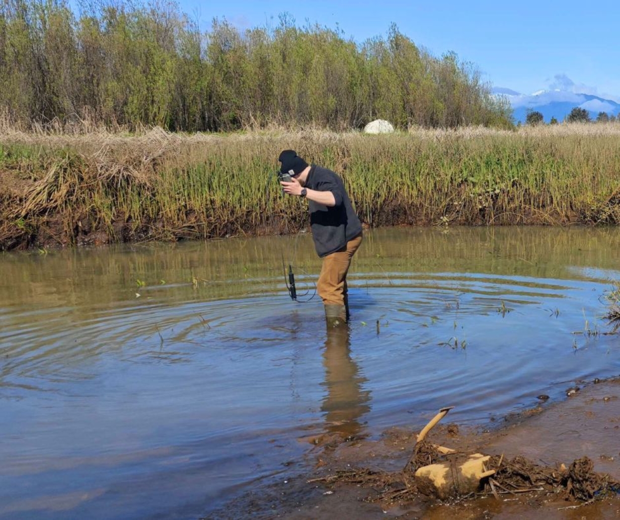Monitoreo de calidad del agua en humedal de Puerto Aysén